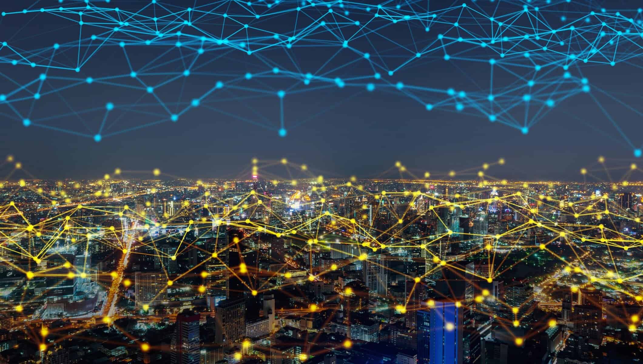 Depiction of AI connectivity