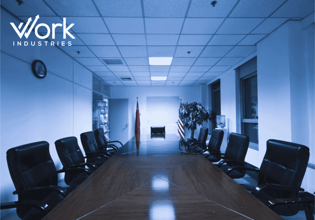 Corporate boardroom conference table representing increasing board engagement, performance management, governance oversight, and executive leadership decision-making.